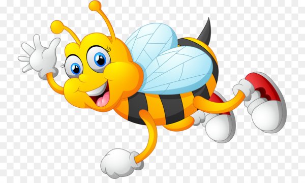 Пчелка летает мультяшная