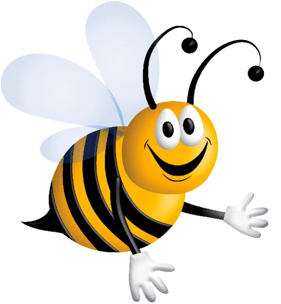 Пчелка на белом фоне