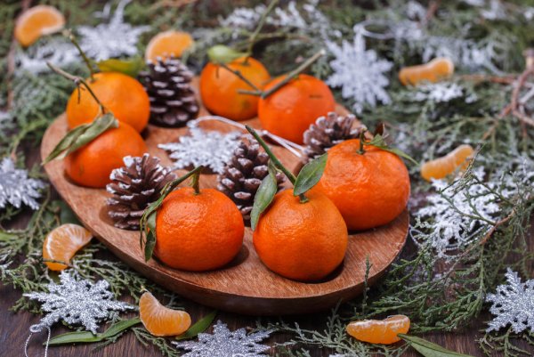 Новогодний мандарин.