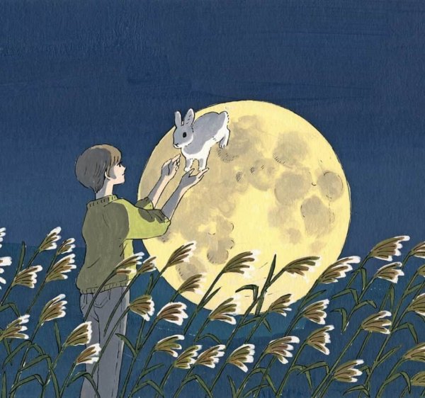 Кролик на Луне арт