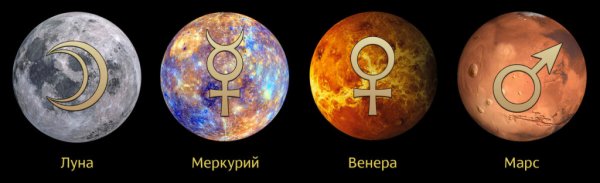 Меркурий и Луна