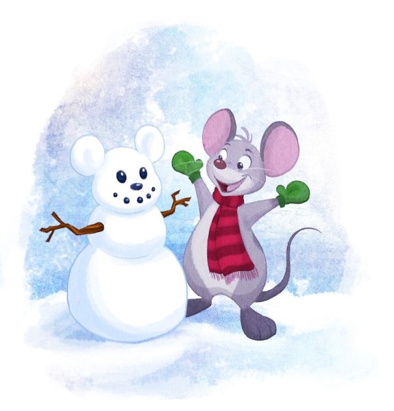 Снеговик и мышка