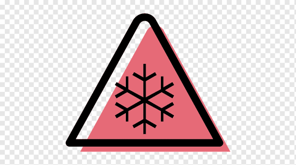 Знак Снежинка в треугольнике