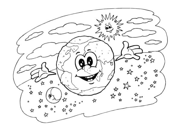 Планета земля раскраска