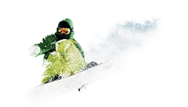 Сноуборд на прозрачном фоне