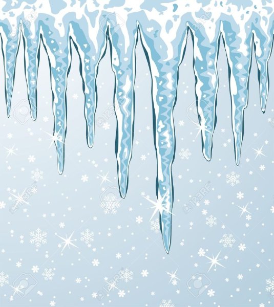 Снежинки сосульки