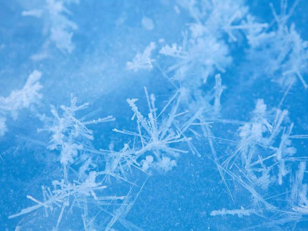 Кристаллы снега и льда