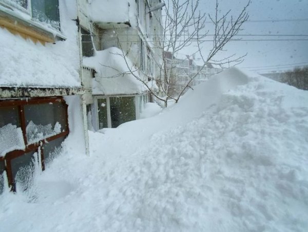 Снег в Петропавловске-Камчатском