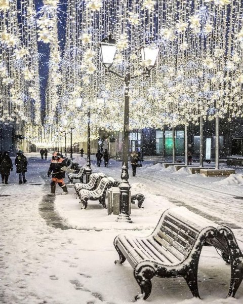 Заснеженный город