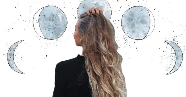 Луна и стрижка волос