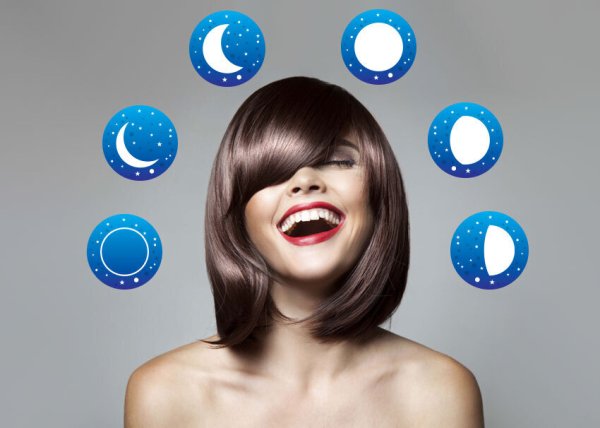 Луна и стрижка волос