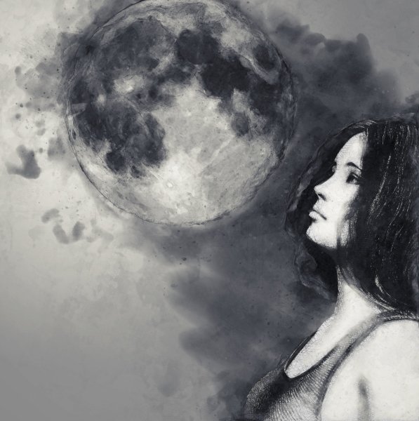 Образы Луны с девушками