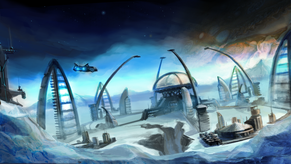 Лунная база будущего концепт арт