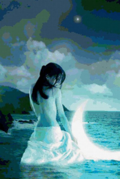 Море Луна девушка