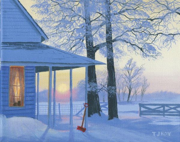 Снег на крыльце