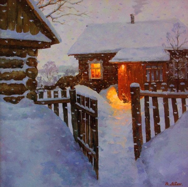 Зимняя деревня Дмитрий Левин