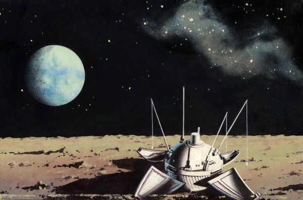 Прилунение станции Луна 2 в 1959