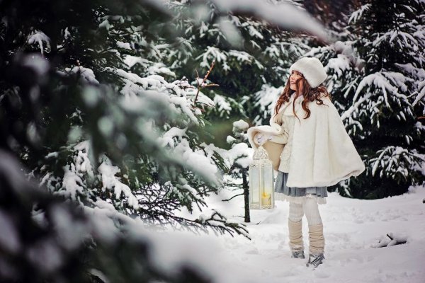 Зимняя фотосессия в лесу