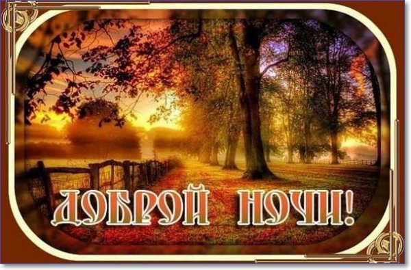 Осенние пожелания спокойной ночи