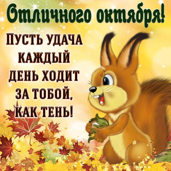 Октябрь открытки Веселые
