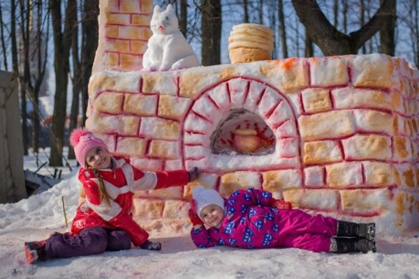 Печь из снега