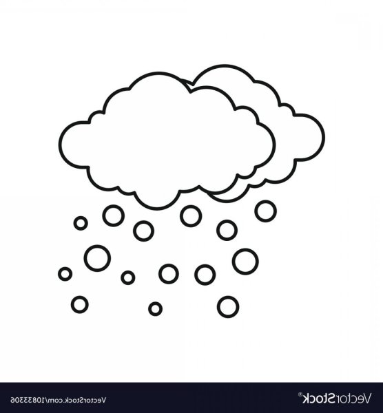 Туча со снегом раскраска для детей