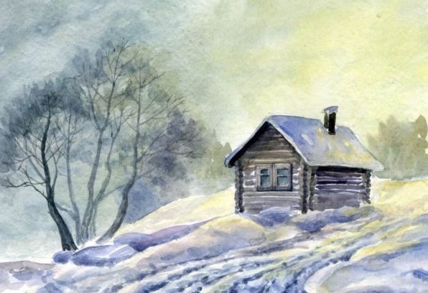 Ветхая избушка Есенин