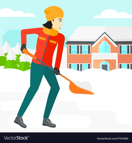 Убирает снег вектор