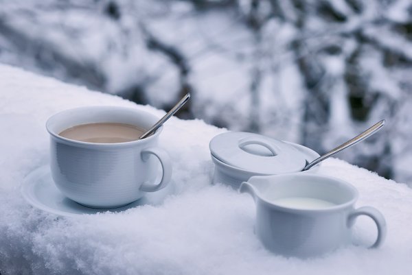 Зимнее утро кофе