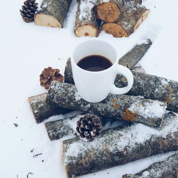 Зимнее утро кофе