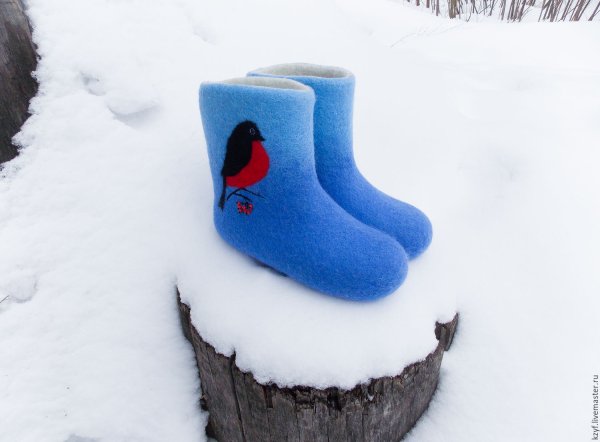 Красивые зимние валенки