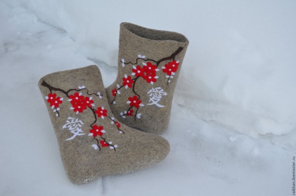 Валенки детские расписные