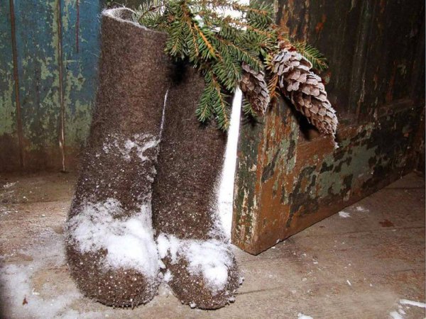 Ноги в валенках