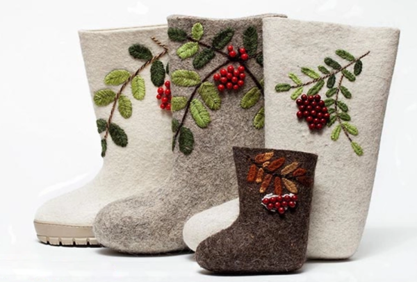 Декорирование валенок