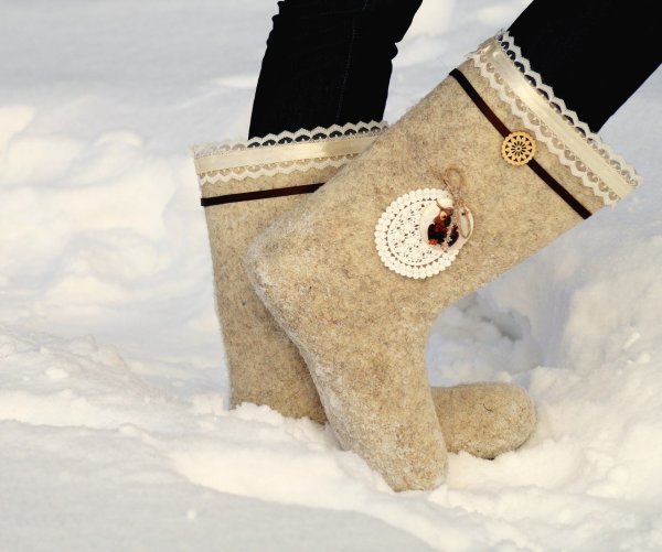 Красивые валенки зима