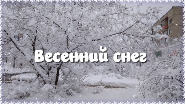 С добрым снежным утром весны