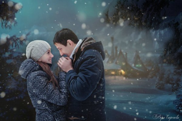 Влюбленные зима