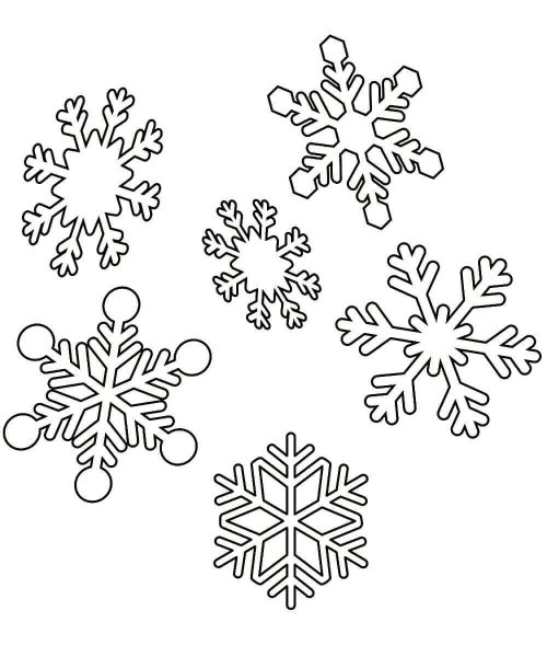 Снежинка раскраска