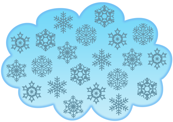 Тучка со снежинками