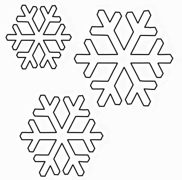 Снежинка трафарет для вырезания