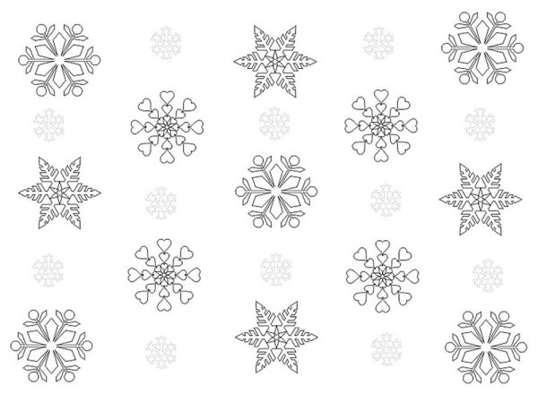 Снежинка раскраска