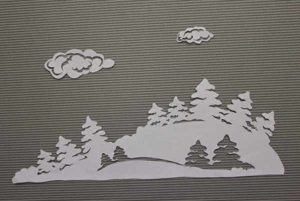 Украшения на окна из бумаги сугробы