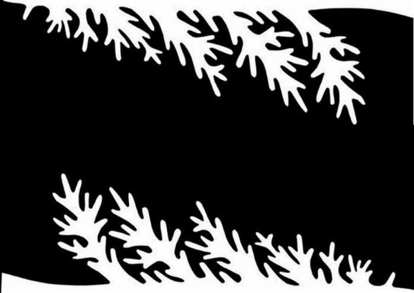 Трафареты на окна новогодние