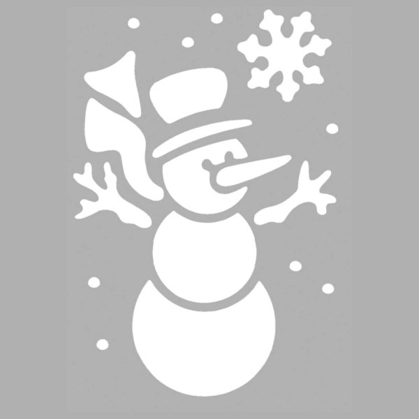 Снеговики на окна трафареты