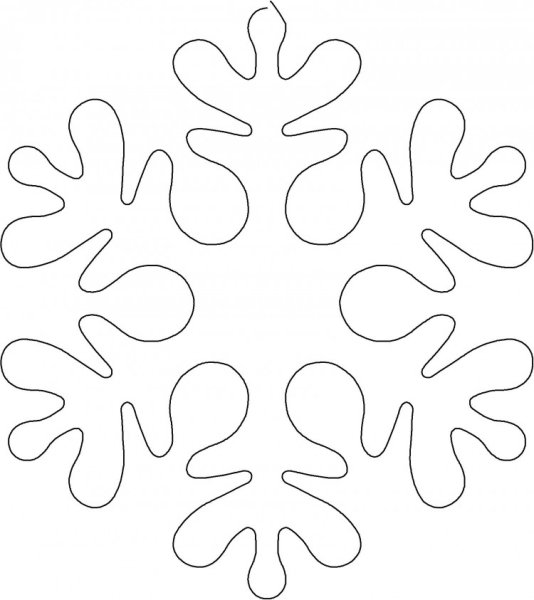 Трафарет «снежинки»