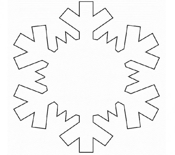 Снежинка раскраска