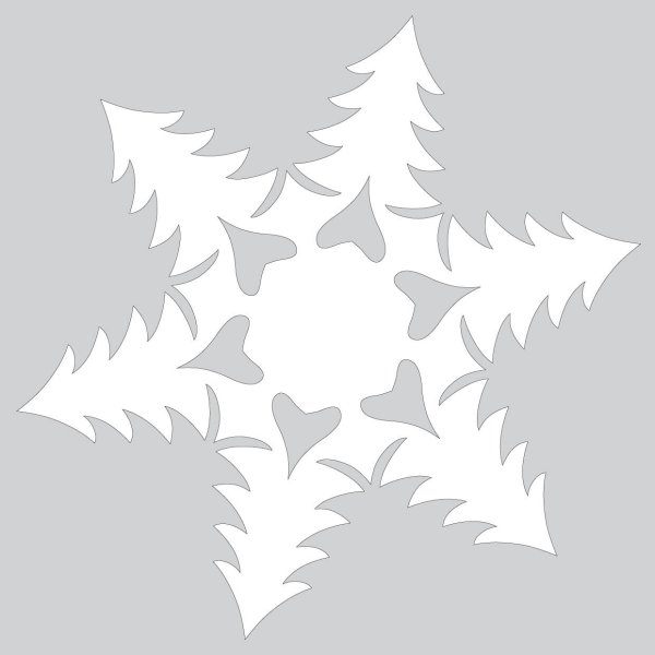 Украшение окон снежинками