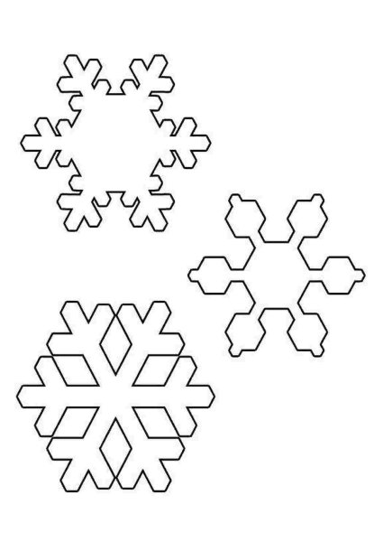 Снежинка контур