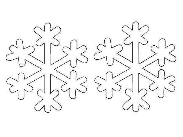 Маленькие снежинки трафареты для вырезания