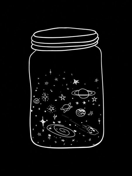 Рисунки на черном фоне белой ручкой